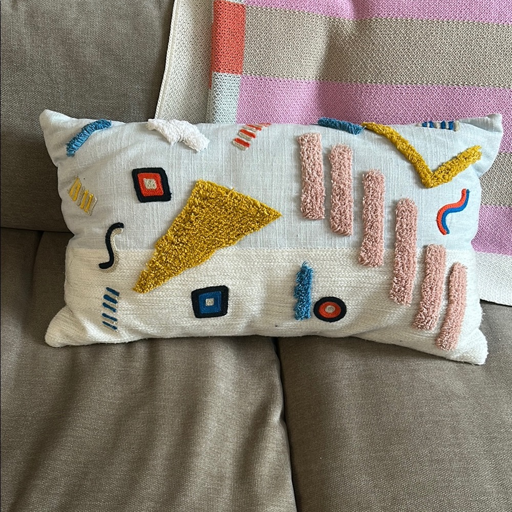 Colorful Geometric Throw Pillow Cover